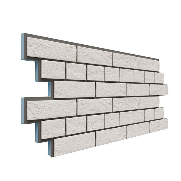 Фасадная термопанель Доломит Венецианский кирпич 20 мм Белый купить в Электростале