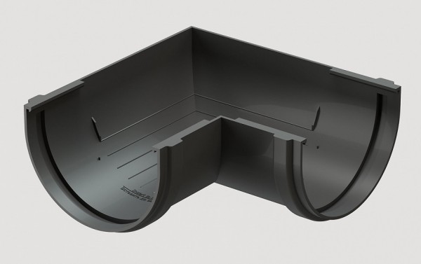 Угловой элемент 90˚ПВХ Docke STANDART серый купить в Электростале