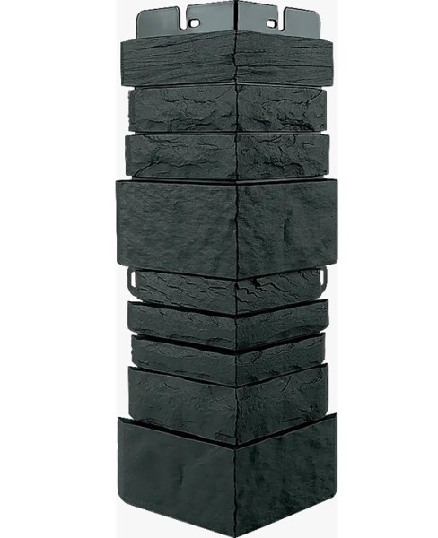 Угол наружный Альта-Профиль Скалистый камень ЭКО Графит купить в Электростале