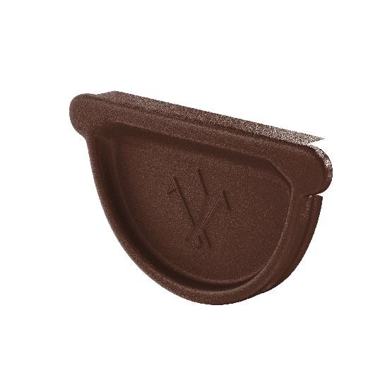 Водосток Aquasistem, Система 150/100 - Заглушка желоба универсальная RAL 8017 Коричневый matt купить в Электростале