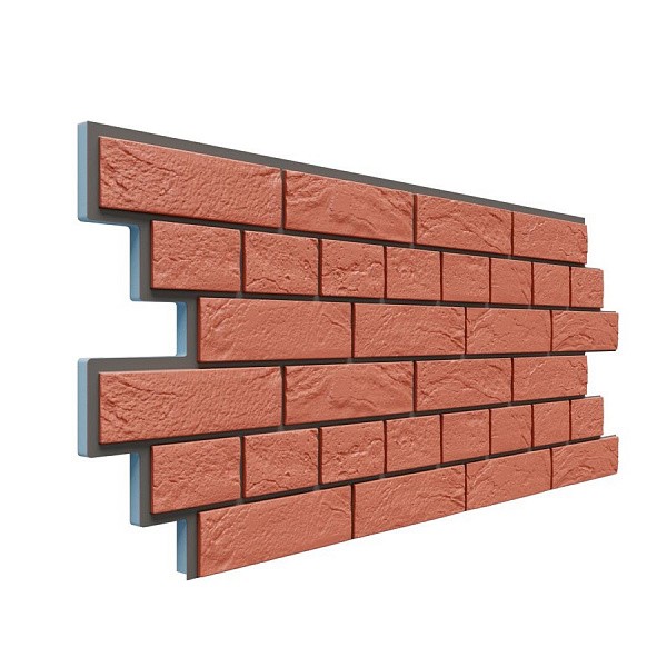 Фасадная термопанель Доломит Венецианский кирпич 20 мм Красный купить в Электростале