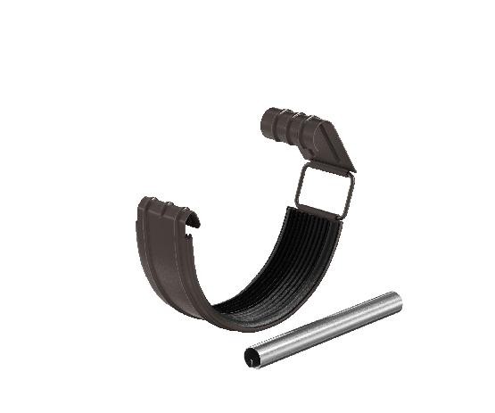 Водосток Aquasistem, система 125x90 - Соединитель желоба в комплекте RR 32 Тёмно-Коричневый купить в Электростале