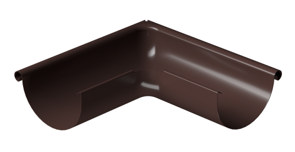 Угол внешний 90° D125 Döcke STAL PREMIUM Шоколад, (RAL 8019) купить в Электростале
