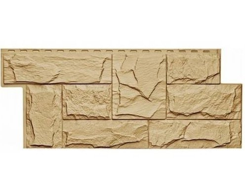 Фасадная панель T-Сайдинг-Гранит Леон Бежевый купить в Электростале