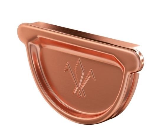 Водосток Aquasistem, система 125x90 - Заглушка желоба универсальная медная d125мм купить в Электростале