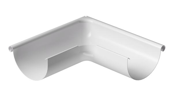 Угол внешний 90° D125 Döcke STAL PREMIUM Пломбир, (RAL 9010) купить в Электростале