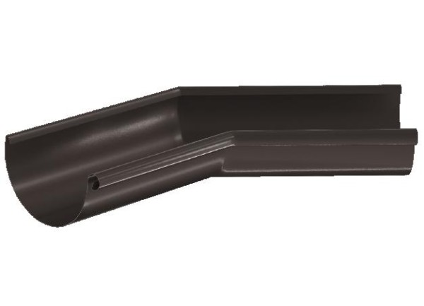 Водосток Aquasistem, система 125x90 - Угол желоба,внутренний 135° RR 32 Тёмно-Коричневый купить в Электростале