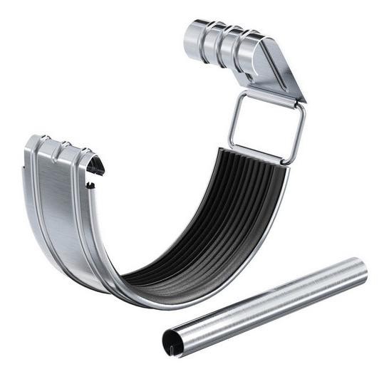 Водосток Aquasistem, Система 125x90 - Соединитель желоба с уплотнителем оцинковка купить в Электростале