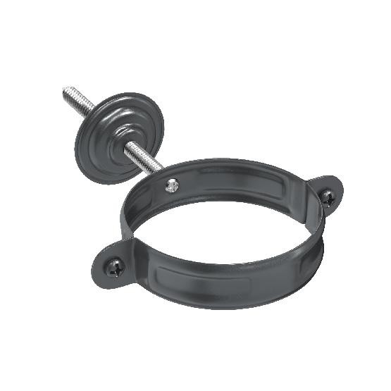 Водосток Aquasistem, система 125x90 - Комплект крепления трубы RAL 7024 Тёмно-серый купить в Электростале