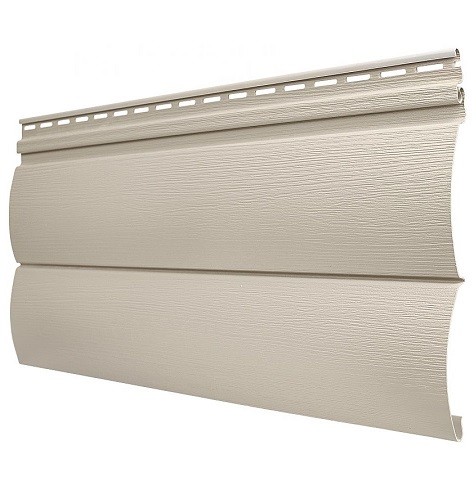 Виниловый сайдинг Tecos - Оцилиндрованный брус двойной (под бревно), Бежевый купить в Электростале