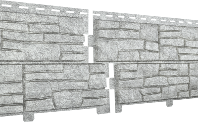 Фасадная панель Ю-пласт Стоун хаус сланец Светло-серый