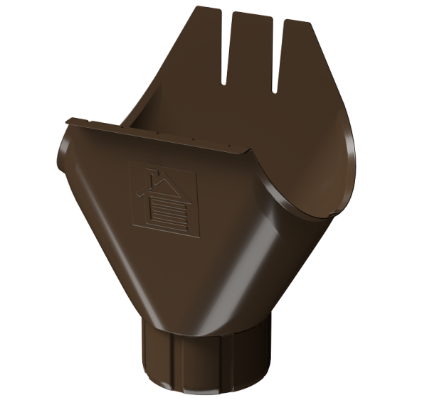 Воронка желоба D125 Döcke STAL PREMIUM Каштан, (RAL 8017) купить в Электростале