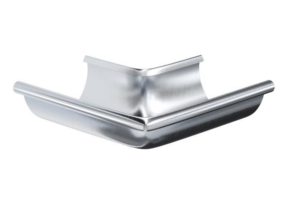 Водосток Aquasistem, Система 125x90 - Угол желоба наружный оцинковка 90° купить в Электростале