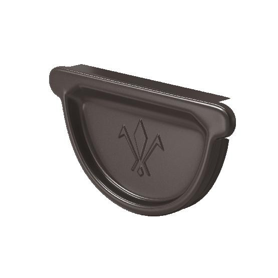 Водосток Aquasistem, система 125x90 -  Заглушка универсальная с резиновым уплотнителем RR 32 Тёмно Коричневый купить в Электростале