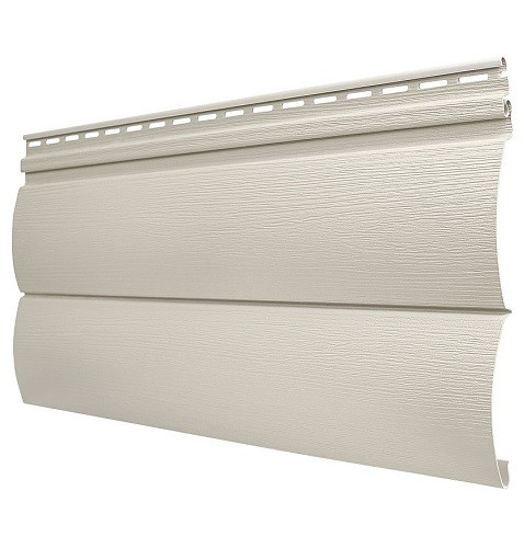 Виниловый сайдинг Tecos - Оцилиндрованный брус двойной (под бревно), Слоновая кость купить в Электростале