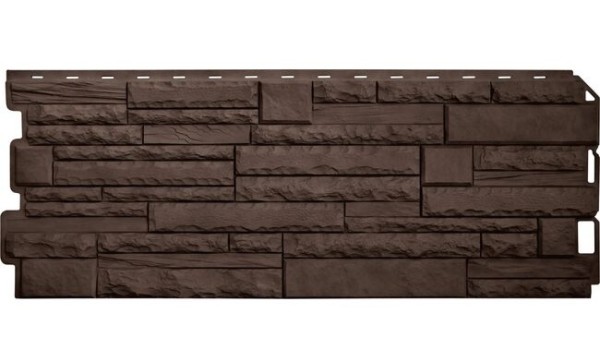 Фасадная панель Альта-Профиль Скалистый камень ЭКО Коричневый купить в Электростале