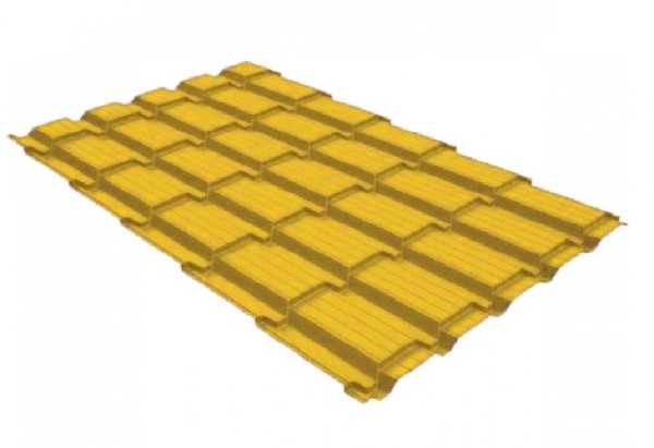 Металлочерепица GL квадро профи 0,45 PE RAL 1018 купить в Электростале