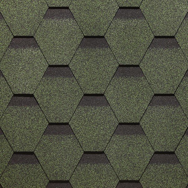 Гибкая черепица Docke, коллекция Сота – Зеленый купить в Электростале