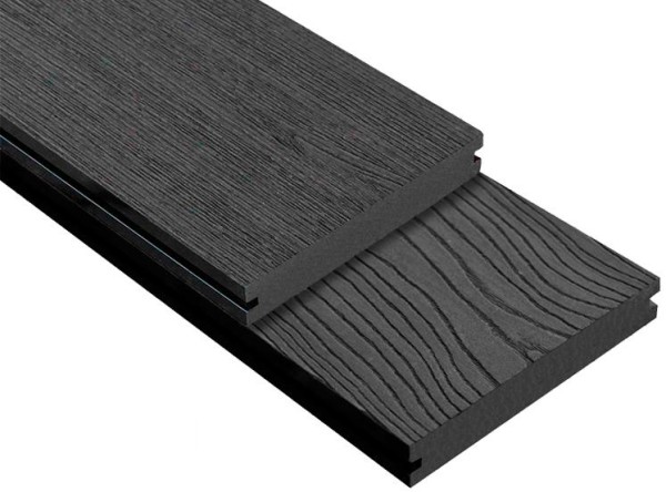 Террасная доска ДПК Outdoor 3D полнотелая STORM/OCEAN BLACK черная купить в Электростале