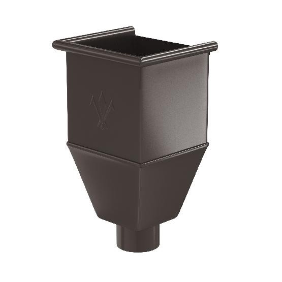 Водосток Aquasistem, система 150/100 - Воронка_водосборная удлиненая RR 32 Тёмно-Коричневый купить в Электростале