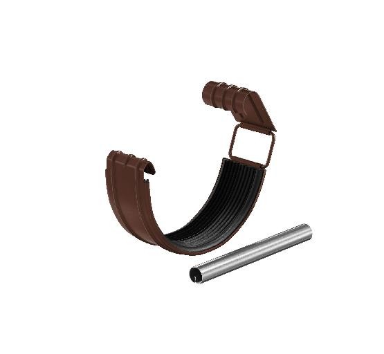 Водосток Aquasistem, система 150/100 - Соединитель желоба с резиновым уплотнителем RAL 8017 Коричневый купить в Электростале