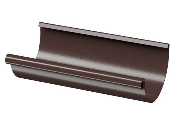 Желоб полукруглый D125 3 м Döcke STAL PREMIUM Шоколад, (RAL 8019) купить в Электростале
