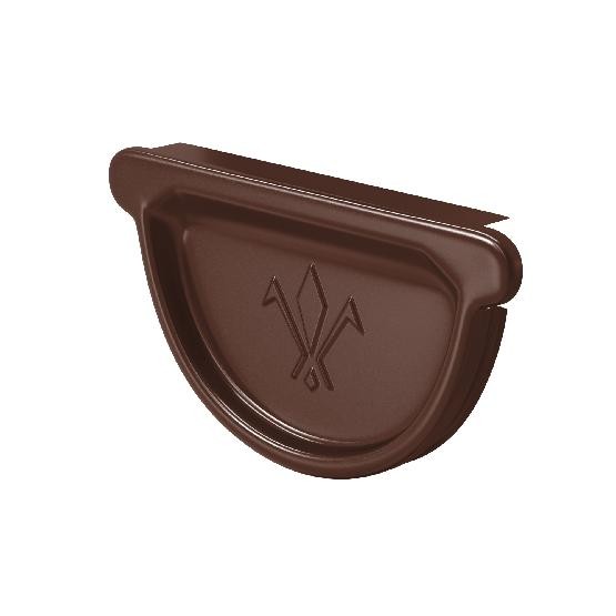 Водосток Aquasistem, система 125x90 - Заглушка универсальная с резиновым уплотнителем RAL 8017 Коричневый купить в Электростале