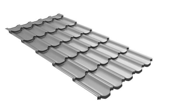 Металлочерепица квинта плюс с 3D резом 0,45 PE RAL 7004 сигнальный серый купить в Электростале