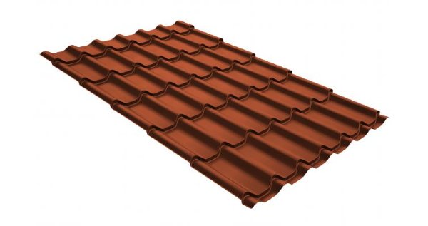 Металлочерепица классик GL 0,5 GreenCoat Pural RR 750 кирпично-красный (RAL 8004 терракота) купить в Электростале