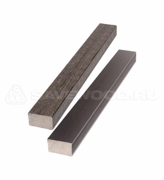 Брус лавочный ДПК полнотелый Savewood тёмно-коричневый купить в Электростале