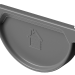 Заглушка желоба D125 Döcke STAL PREMIUM Графит, (RAL 7024) купить в Электростале