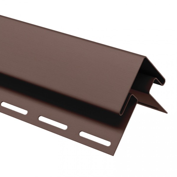 Угол внешний (наружный) для сайдинга, коричневый купить в Электростале