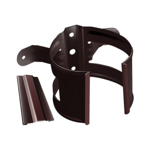 Водосток Grand Line 150x100 – Хомут трубы (на дерево) RAL 8017 купить в Электростале