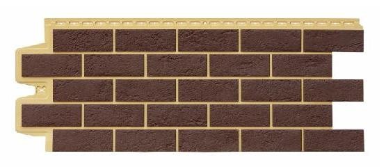 Фасадная панель Grand Line Состаренный кирпич Элит каштан, ШОВ песочный купить в Электростале