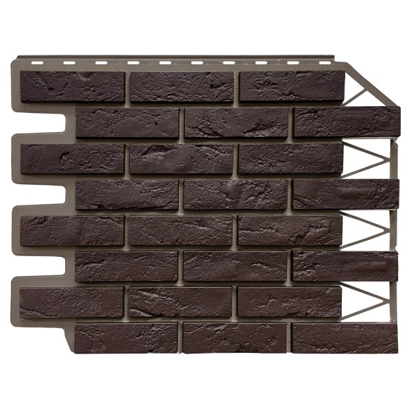 Фасадная панель FineBer, Кирпич Баварский, Темно коричневый купить в Электростале