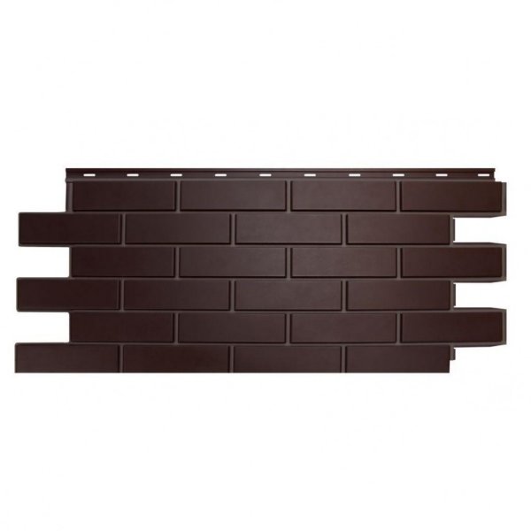 Фасадная панель Nordside, Гладкий Кирпич, Темно-коричневый купить в Электростале