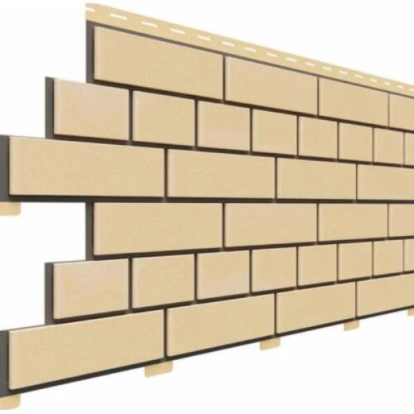 Фасадная панель Доломит Кирпич, Светло-желтый купить в Электростале