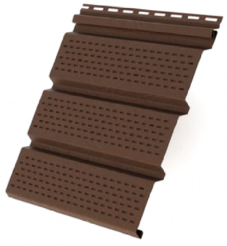 Софит полностью перфорированный, коричневый купить в Электростале