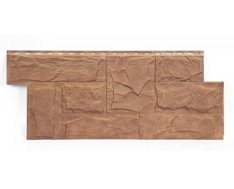 Фасадная панель T-Сайдинг-Гранит Леон ЭКО-2 Орех купить в Электростале