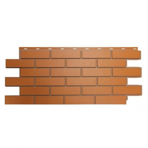 Фасадная панель Nordside, Гладкий Кирпич, Красный купить в Электростале