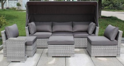 Диван-Трансформер AFINA плетеный из иск. ротанга AFM-320G Grey