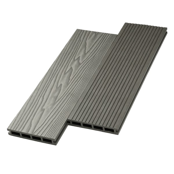 Террасная доска ДПК NanoWood двусторонняя New 3D тиснение + вельвет Серый купить в Электростале