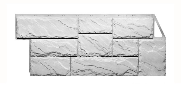 Фасайдинг Серия «Камень крупный»   Мелованный белый купить в Электростале