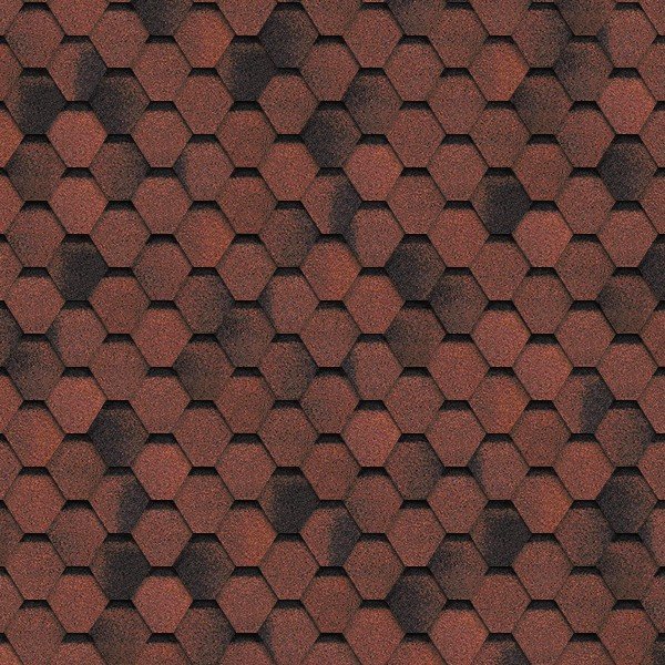 Гибкая черепица Shinglas, серия Финская,коллекция Соната – Красный купить в Электростале