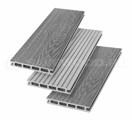 Террасная доска из ДПК SW Carpinus (T) — двухсторонняя пепельный купить в Электростале