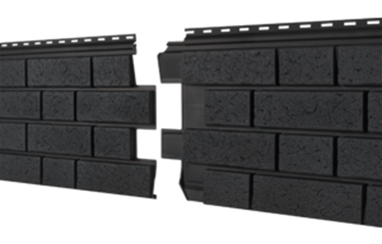 Фасадная панель Ю-пласт Стоун Хаус S-Lock Клинкер Нордик Графитовый купить в Электростале