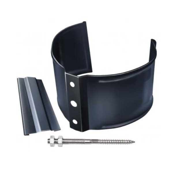 Водосток Grand Line 150x100 – Хомут трубы (на камень) RAL 7024 купить в Электростале