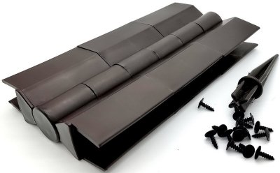 Угловой элемент поворотный, пластиковый от 60° до 300° для доски 225х30 мм из ДПК Чёрный Holzhof