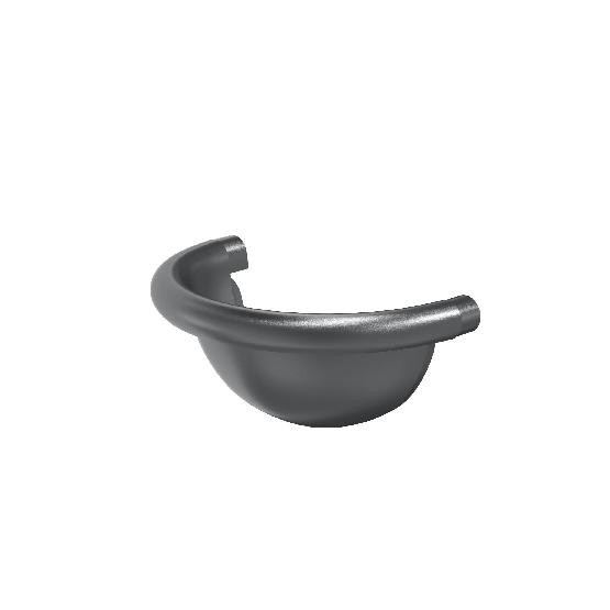 Водосток Aquasistem, Система 125/90 - Заглушка желоба универсальная полукруглая RR 23 Маренго matt купить в Электростале