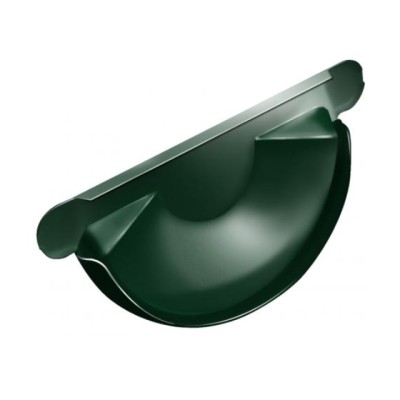 Водосток Grand Line 125x90 – Заглушка желоба RAL 6005